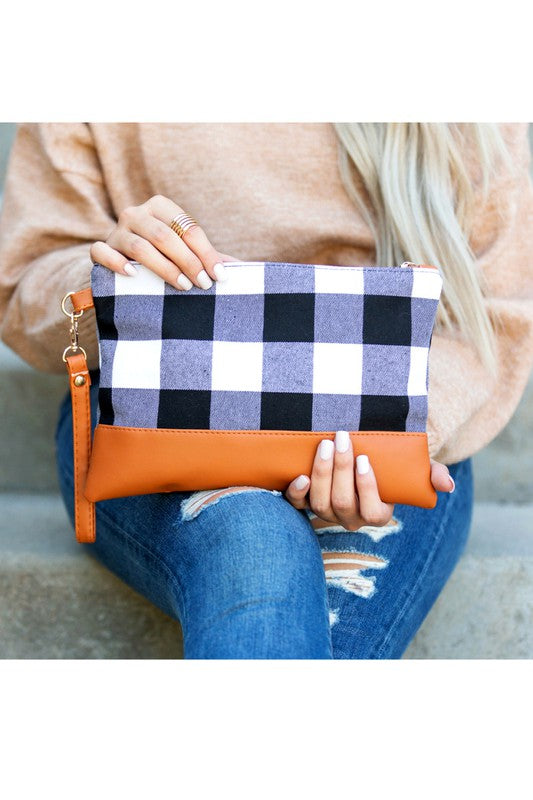 Versatile Buffalo Plaid Clutch