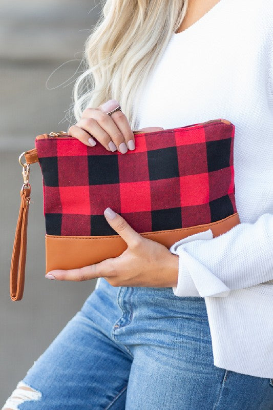 Versatile Buffalo Plaid Clutch