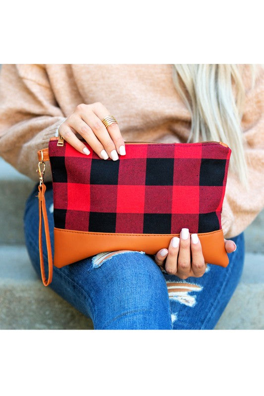 Versatile Buffalo Plaid Clutch