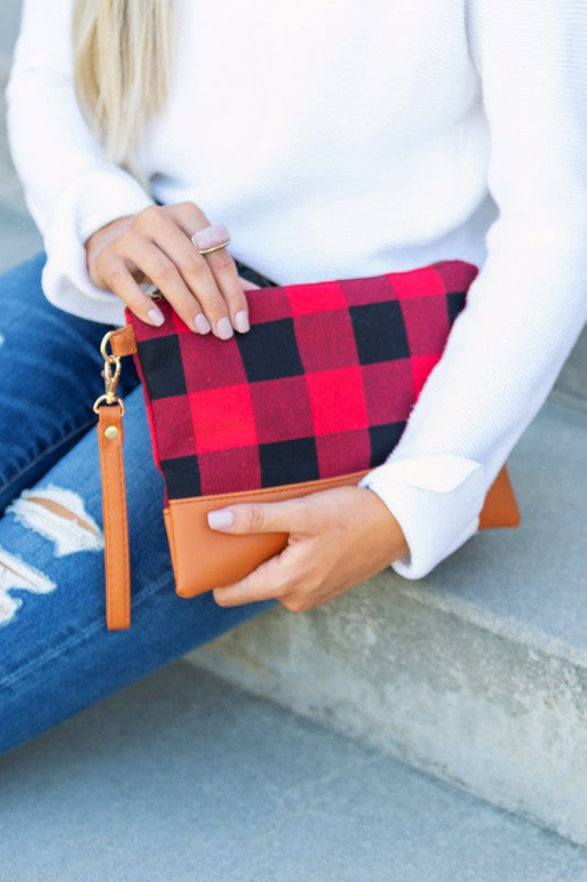 Versatile Buffalo Plaid Clutch