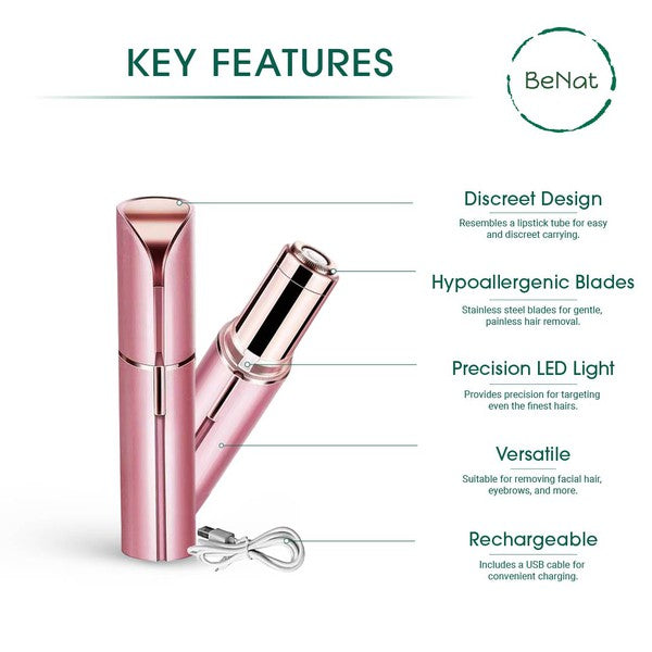 Portable Rechargeable Facial Hair Remover Device