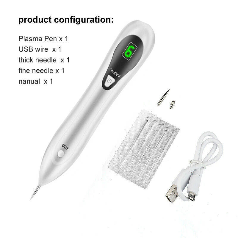 Electric Laser Plasma Pen Mole Removal Dark Spot Remover Skin Wart Tag Tattoo