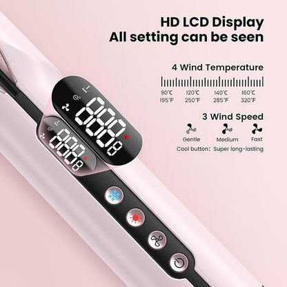 SUPGALIY Hair Straightener 2 in 1 Wet to Dry Hair Dryer and Straightener High-Speed Airflow Rapid Heat-Up Customizable Temperature LCD Display & Auto Shut-Off