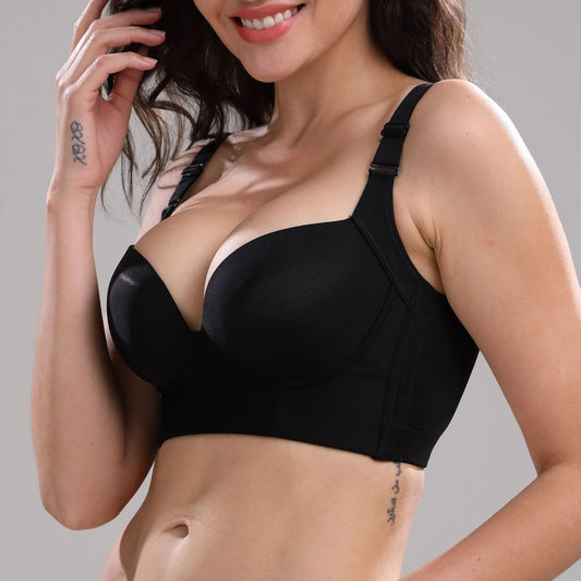 Button Full Cup plus Size Bra without Wire